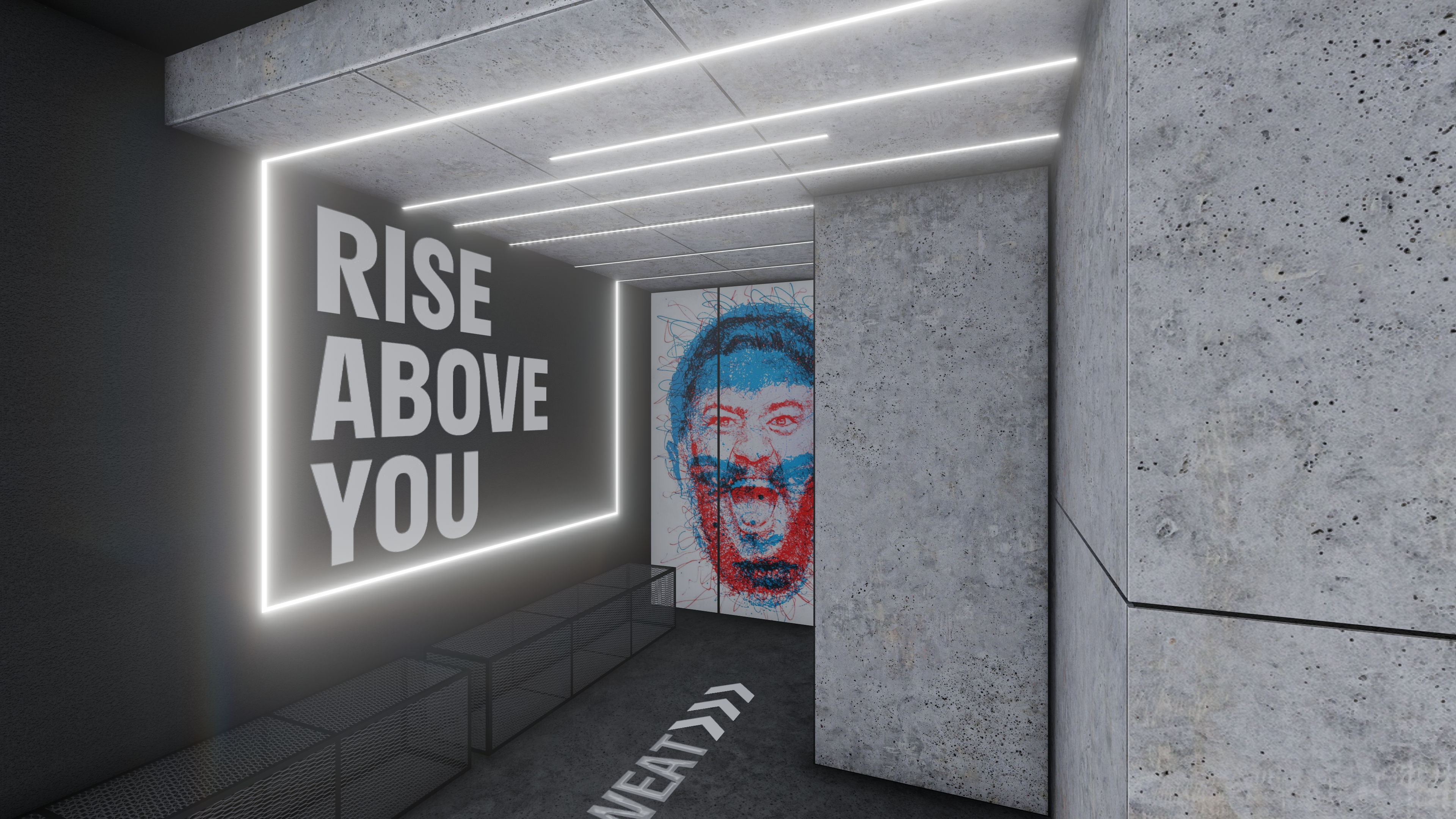 BHOUT Boxing Club. Neste novo ginásio é a música e as luzes que ditam o ritmo do treino