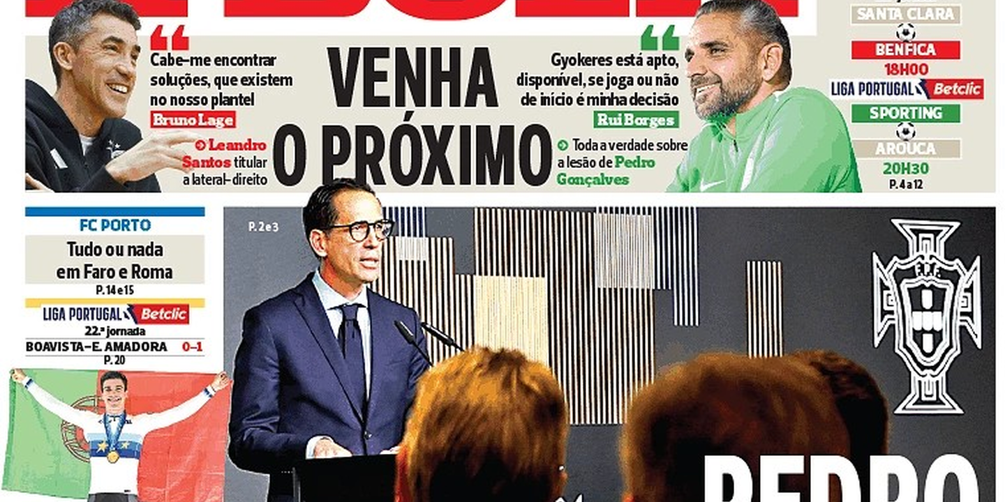 Revista de imprensa: Proença esmagador, Benfica e Sporting preso por arames