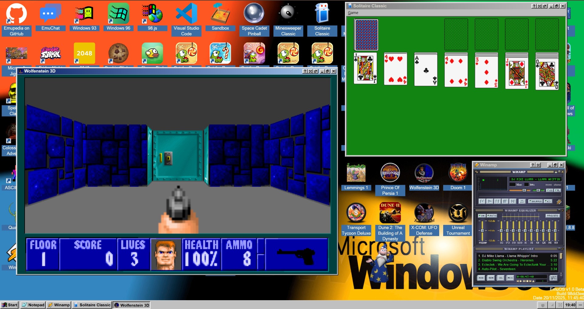 EmuOS: A máquina do tempo que transforma o seu browser no Windows antigo (do 3.1 ao ME)