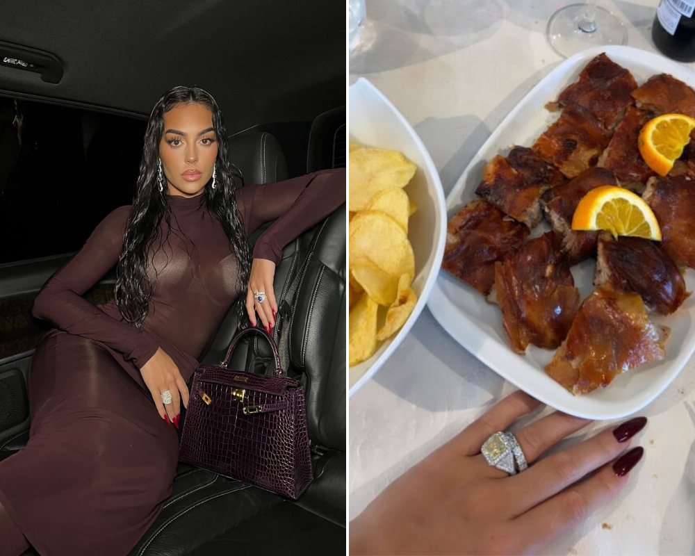 Georgina Rodríguez voltou a deliciar-se com o leitão preferido da Batalha – e levou a Seleção ao peito