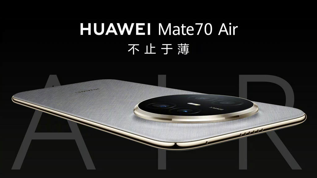 Huawei entra na “corrida” dos smartphones ultrafinos. Mate 70 Air tem 6,6 mm e uma bateria generosa