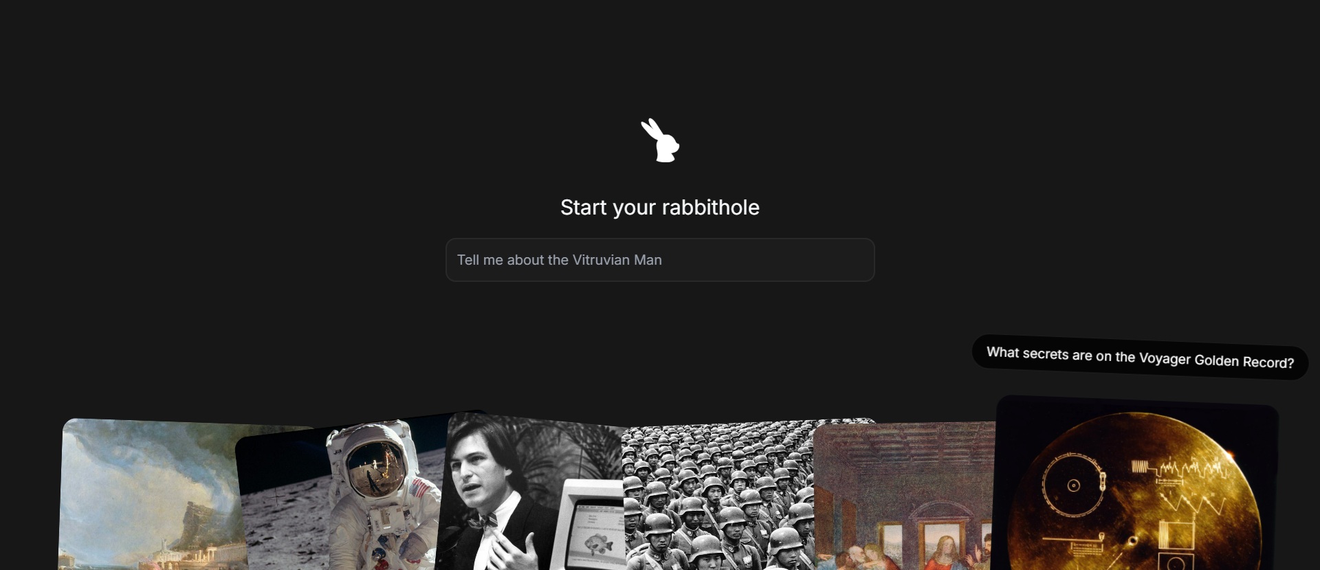Rabbithole convida a entrar na “toca do coelho” e a deixar a curiosidade guiá-lo por novas descobertas