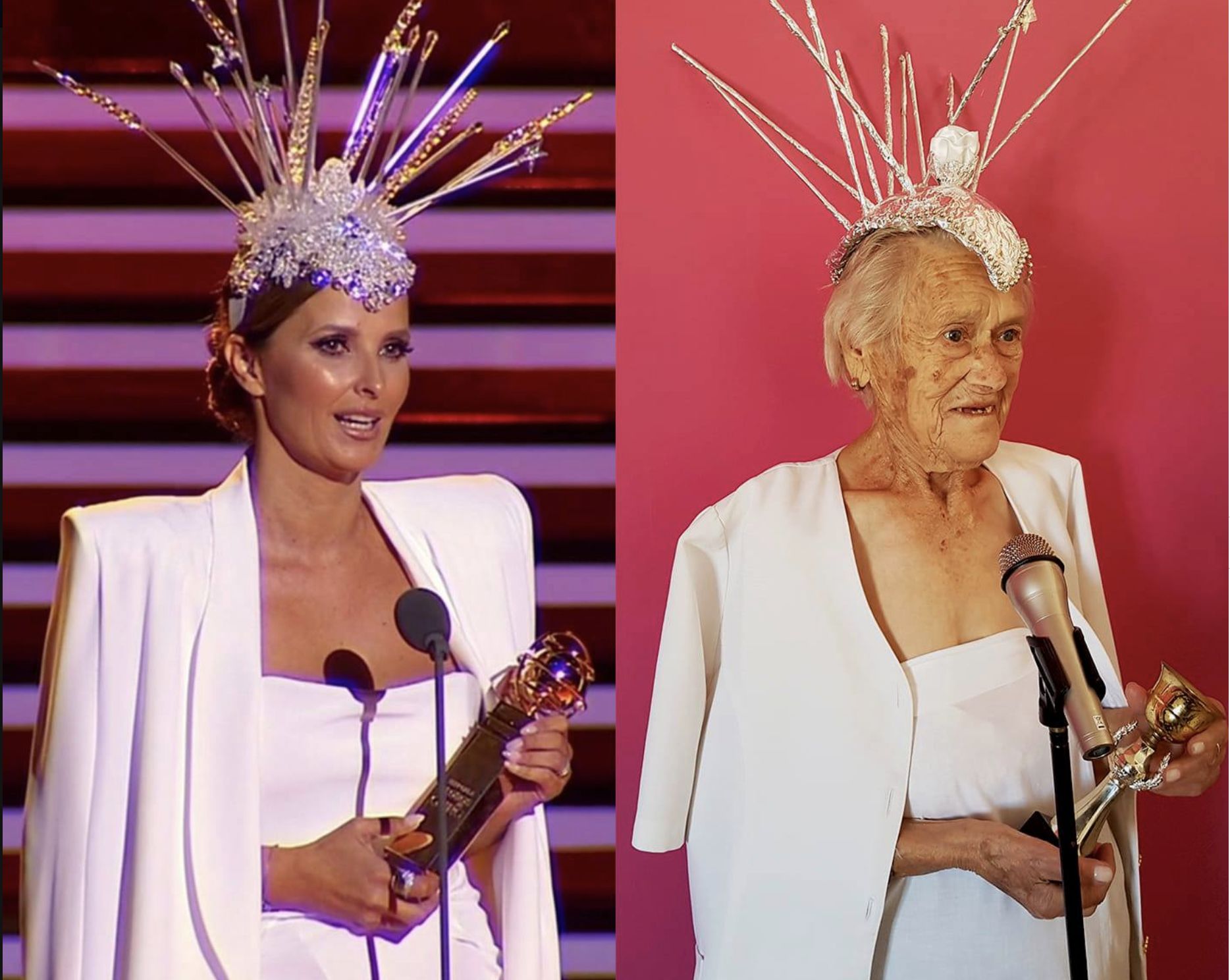 Como a Dona Anita de 89 anos recriou o vestido que Cristina usou nos Globos