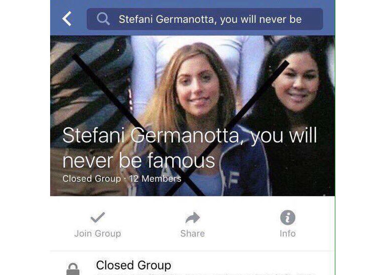 Foi descoberto um grupo que fazia bullying a Lady Gaga na adolescência