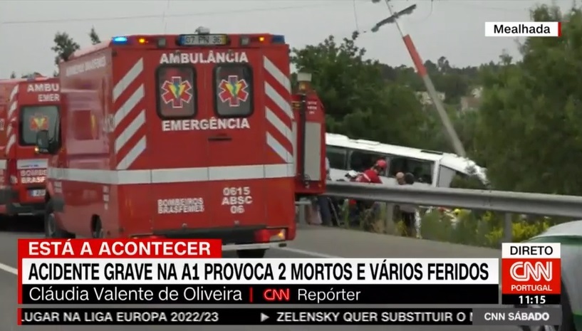 Tragédia na A1. Autocarro despista-se. Há 3 mortos e 4 feridos graves