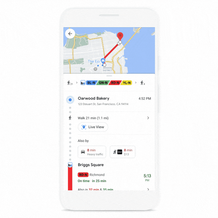 tek google maps AR