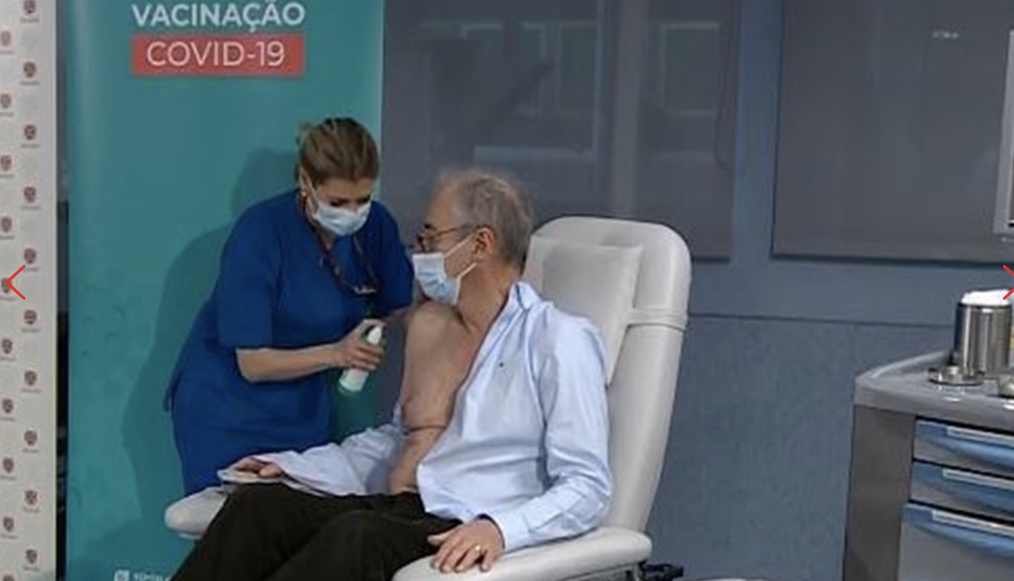 COVID-19. Dia histórico: este é o primeiro vacinado contra a COVID-19 em Portugal