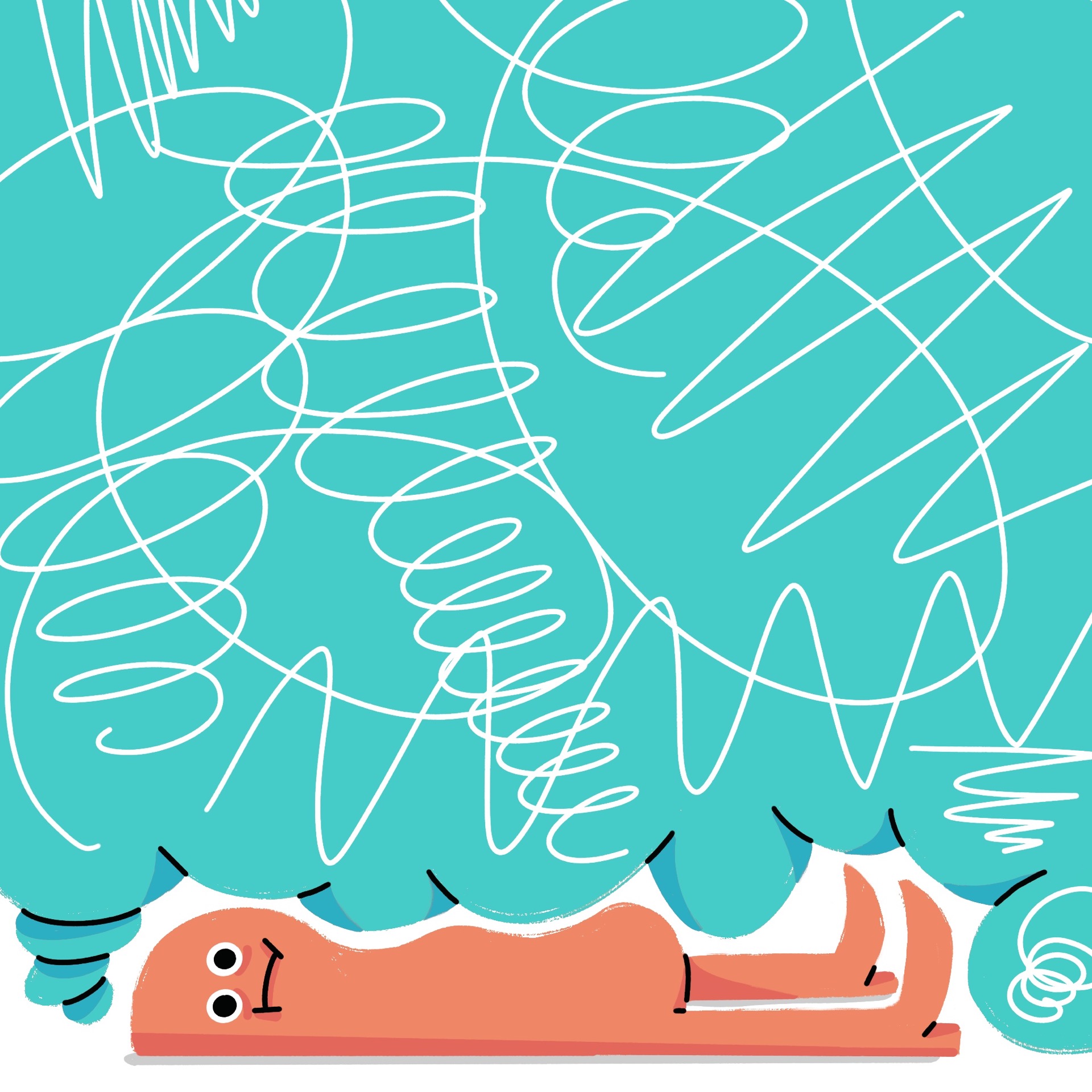 Estas ilustrações mostram o que sente alguém que sofre de ansiedade