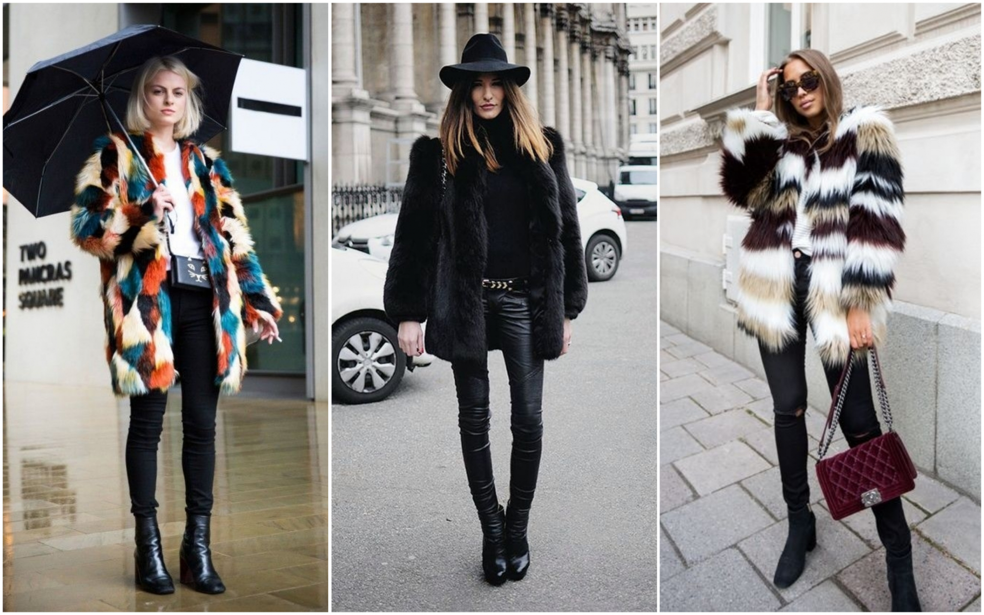 Faux fur. Os casacos mais quentes e cool da estação são de pelo (sintético)