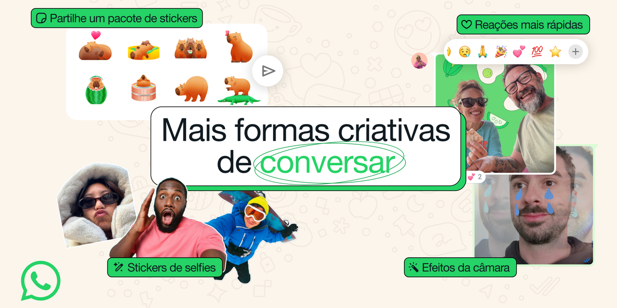 Novas funcionalidades do WhatsApp querem tornar conversas mais divertidas