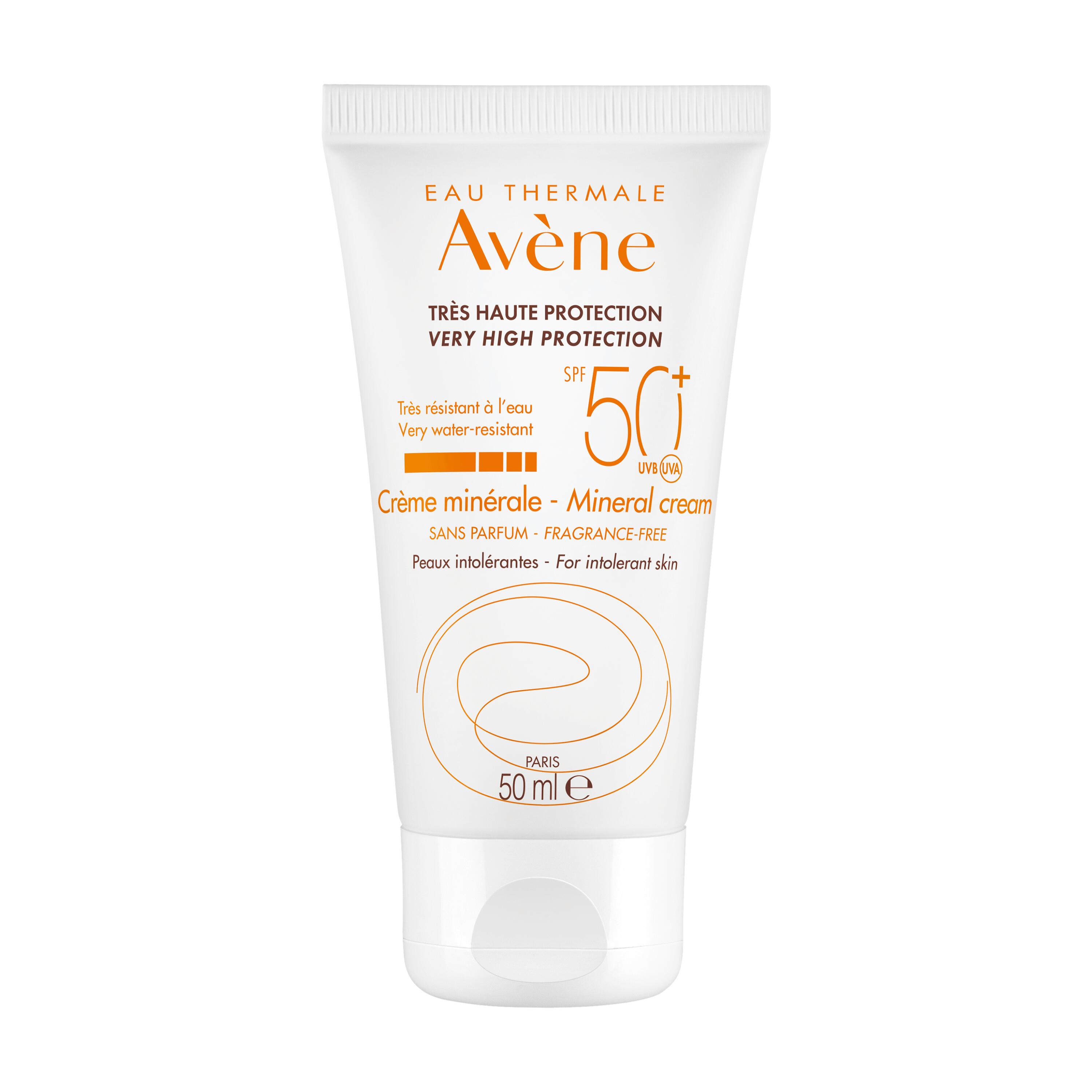 Avène, Creme Mineral SPF 50+ Incolor Protetor Solar Pele Sensível