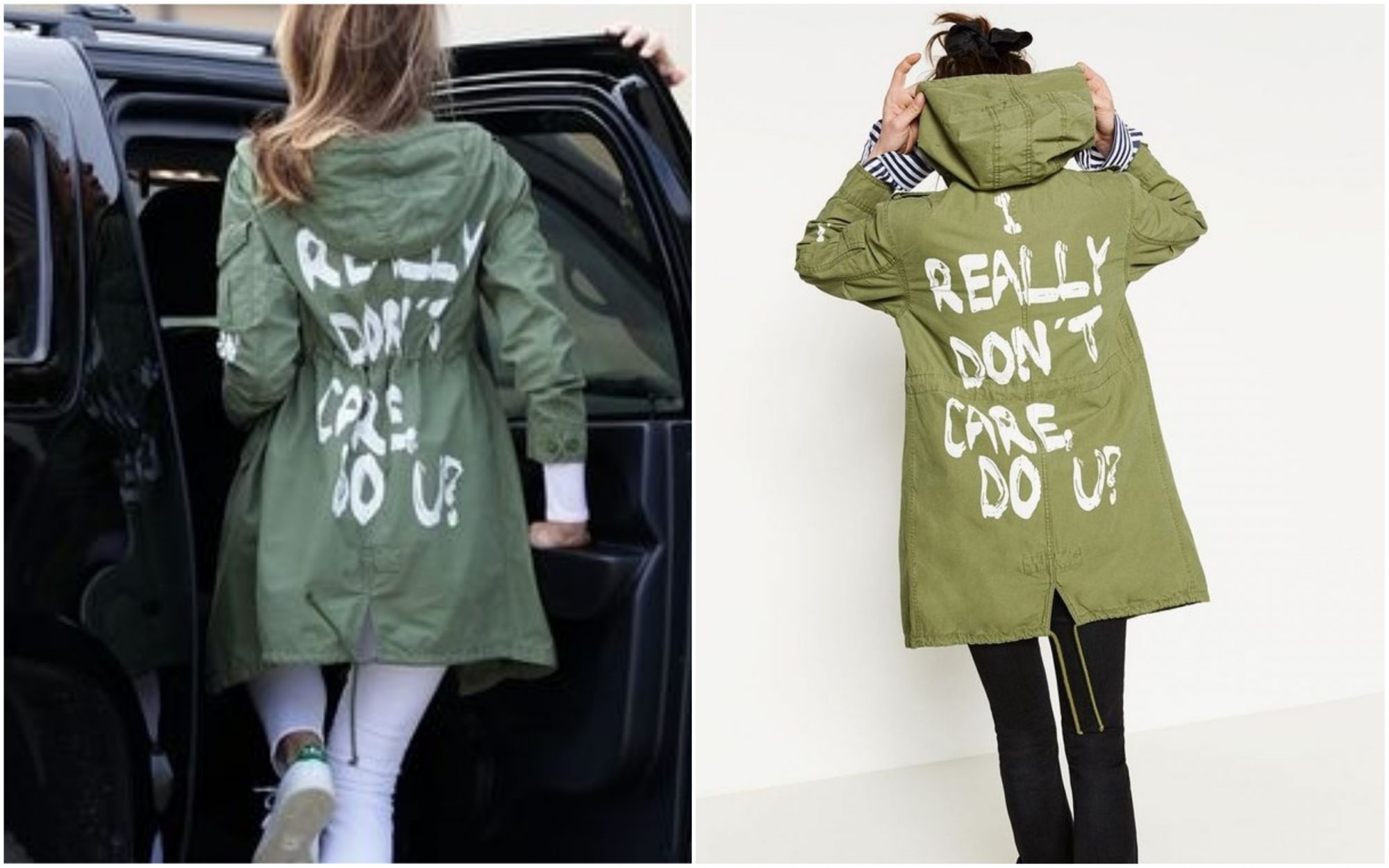 Melania Trump veste casaco polémico em visita a crianças imigrantes