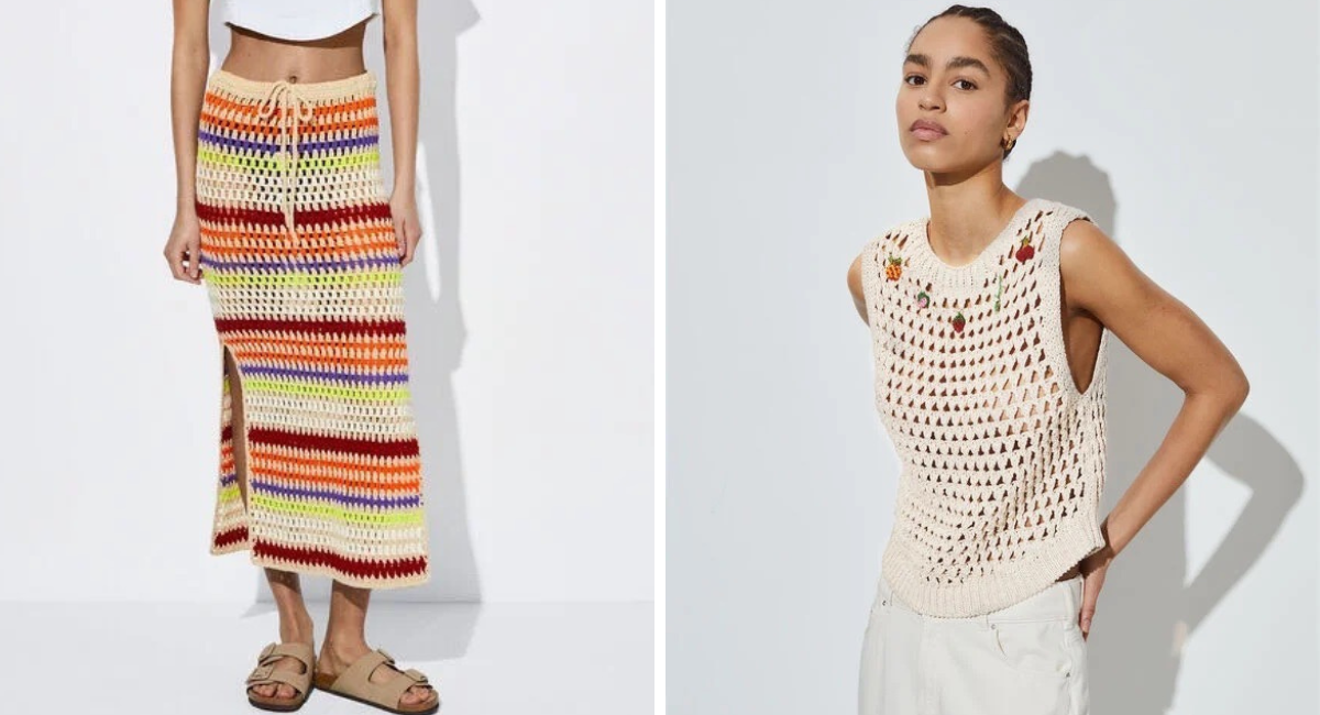 Dos tops às saias, aproveite o calor com muita pinta com estas 13 peças em croché a partir de 15,99€