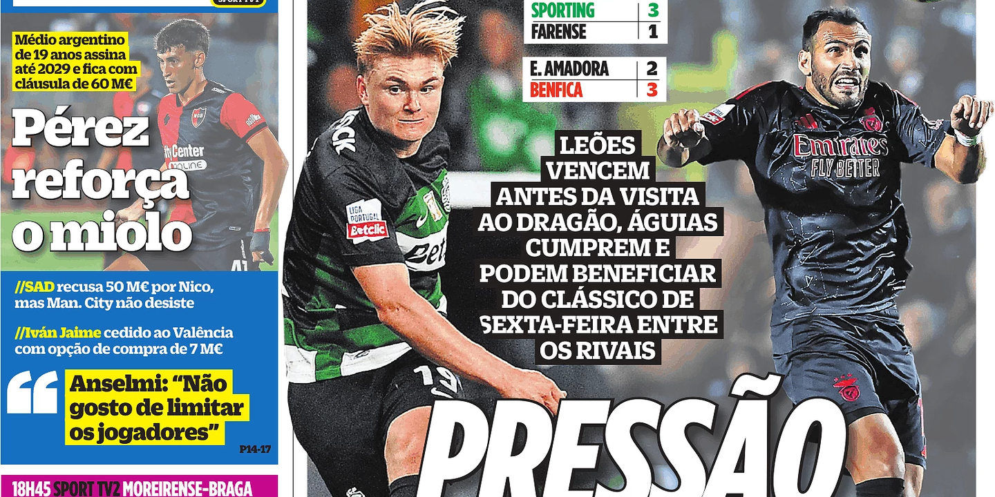 Revista de imprensa: Leões e águias colocam pressão nos dragões. Andebol e judo de luxo