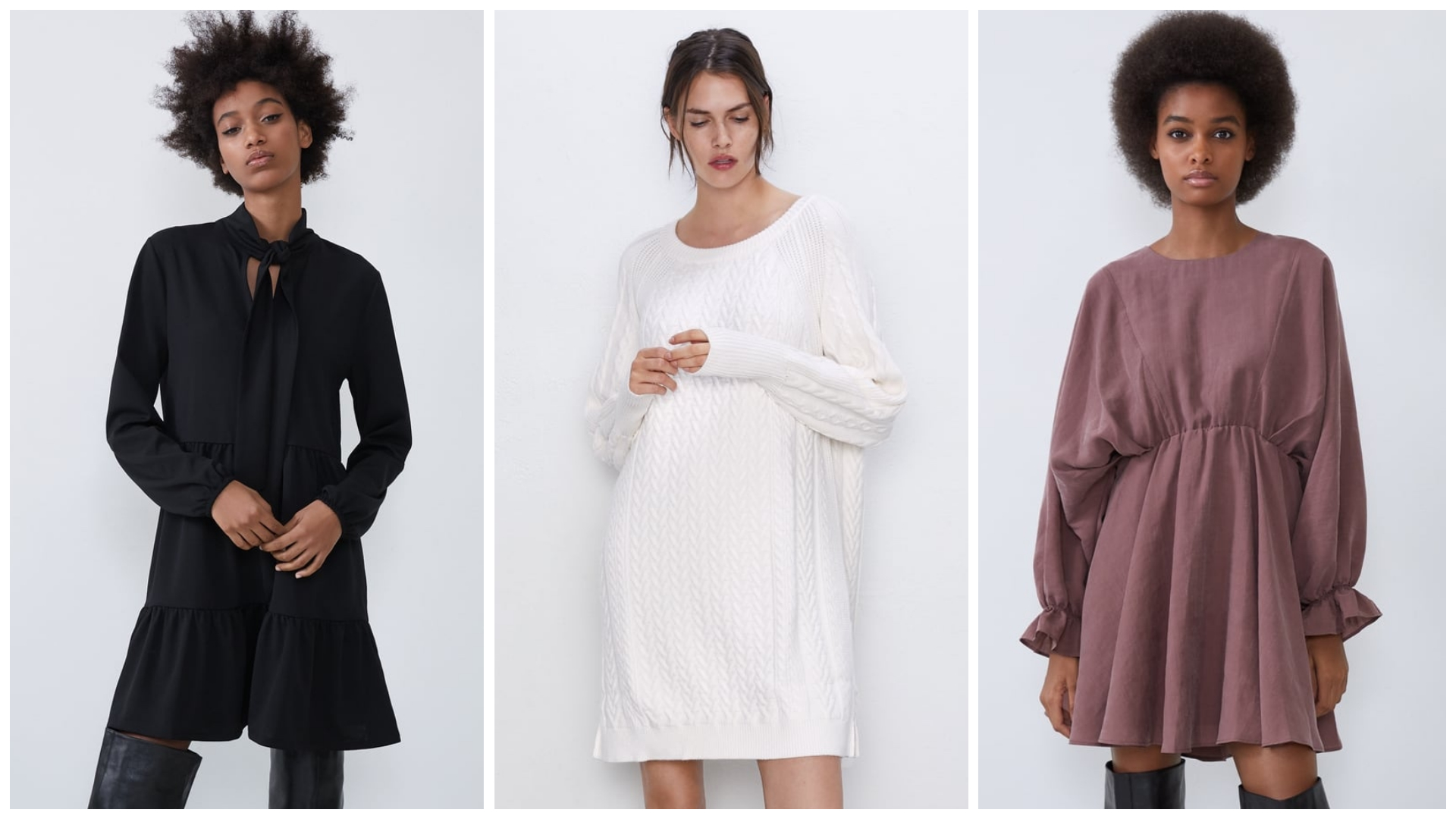 Zara. 20 vestidos que podem ser usados com tempo frio