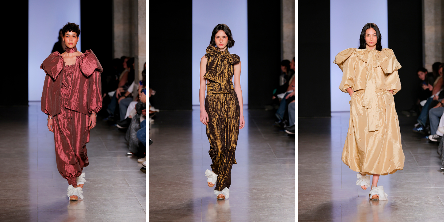 ModaLisboa. Os laços foram protagonistas na coleção de Buzina (que é mais limitada do que nunca)