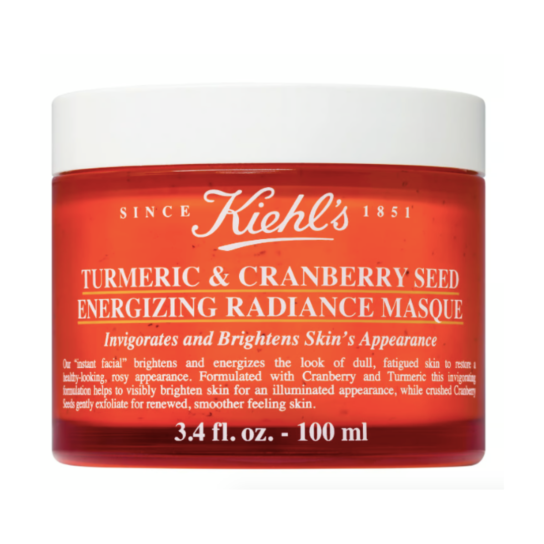 Kiehl’s, Máscara Facial Iluminadora e Energizante Turmeric & Cranberry Seed Masq