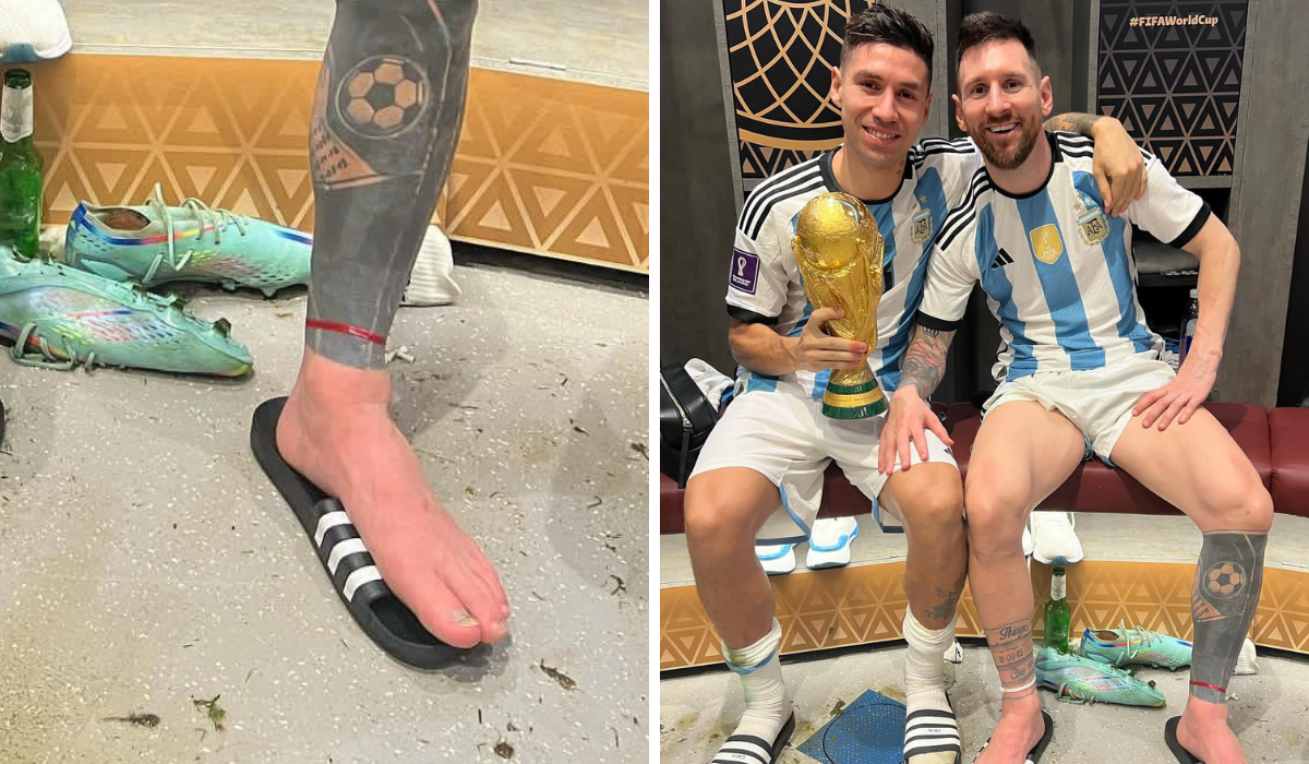 O que significa a fita vermelha que Messi usa no tornozelo? Quem lha deu? Desvendamos o mistério