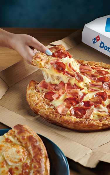 Croissantíssima. A nova pizza da Domino’s é feita com massa folhada e promete uma combinação única