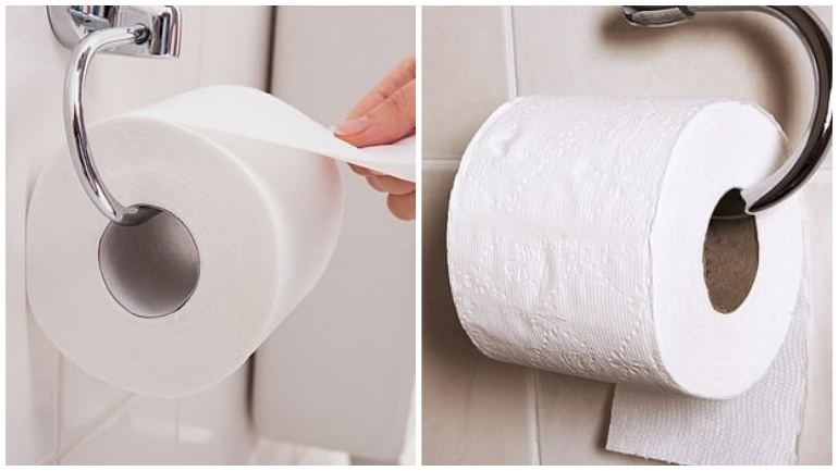 Como é que devemos pendurar o papel higiénico?