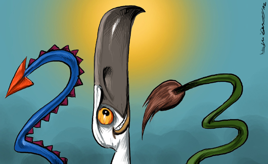 Águia em voo ascendente