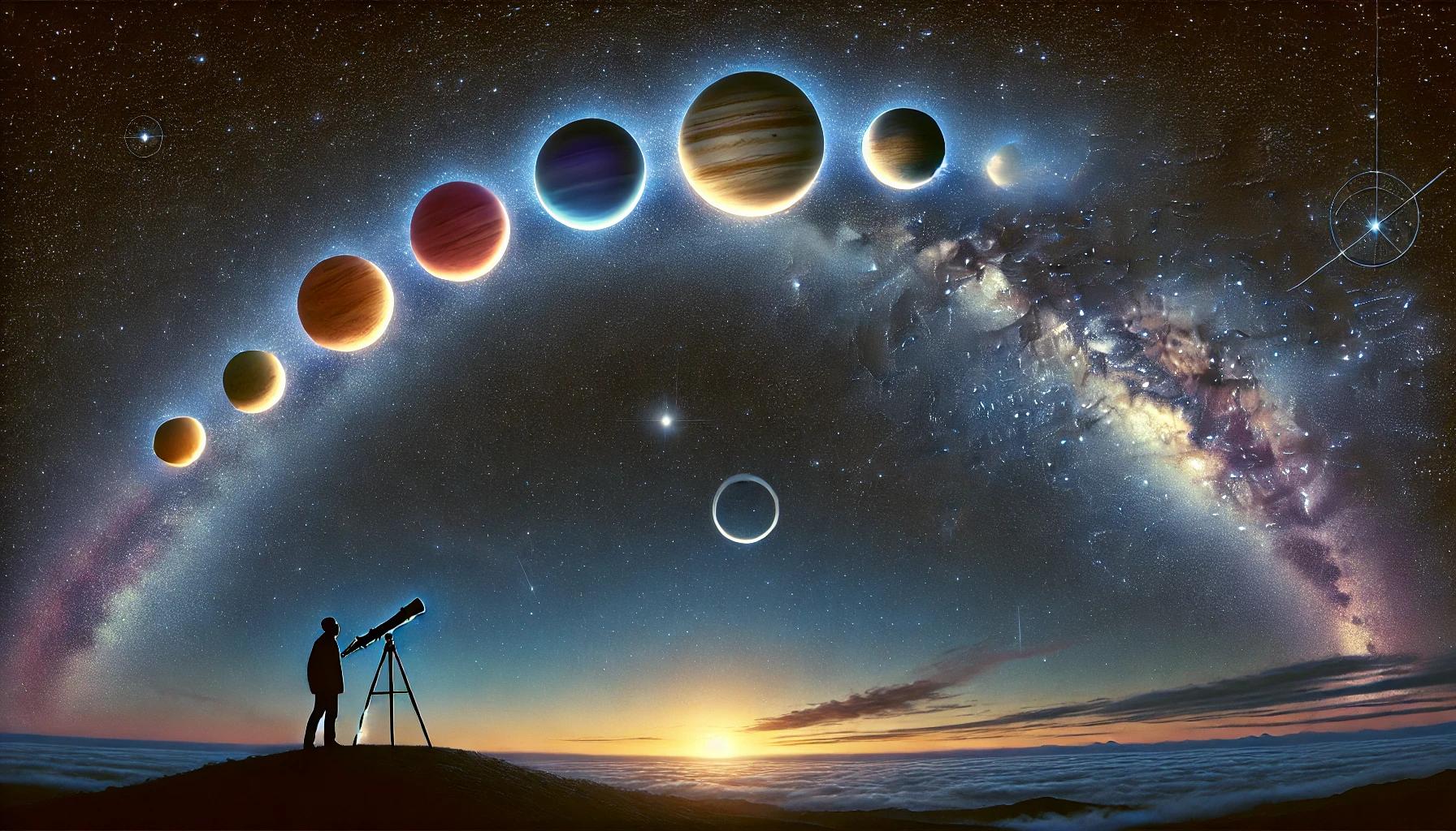 Fenómeno só se repete em 2492. Veja quando é a Parada Planetária que permite ver 4 planetas a olho nu