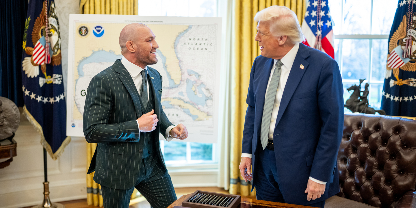 Donald Trump recebe Conor McGregor, estrela da MMA, na Casa Branca