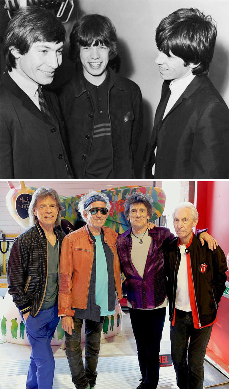 20 fotografias do antes e depois das bandas mais icónicas de sempre