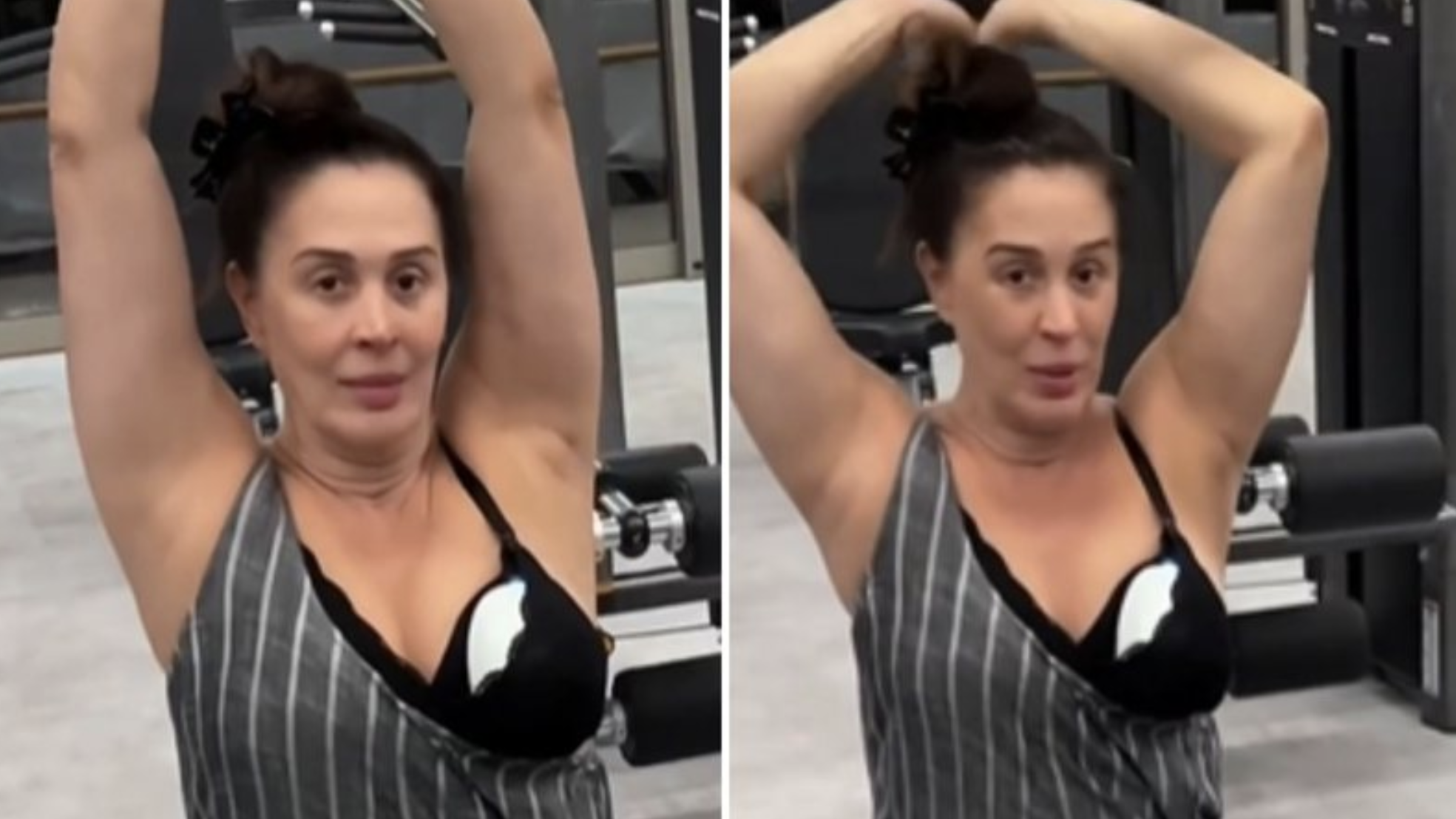 Cláudia Raia aparece a treinar e a tirar leite materno ao mesmo tempo. E a internet foi abaixo