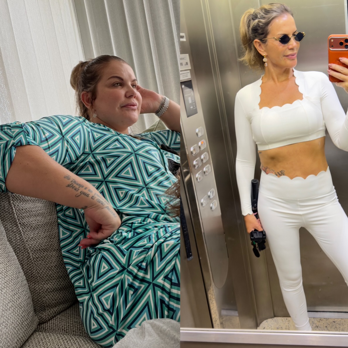 Katia Aveiro diz que já chegou a pesar 118 quilos . Veja o testemunho (e a transformação) da irmã de CR7