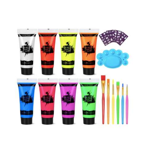 Gleemen, Pintura de Rosto Néon Brilhante – Amazon