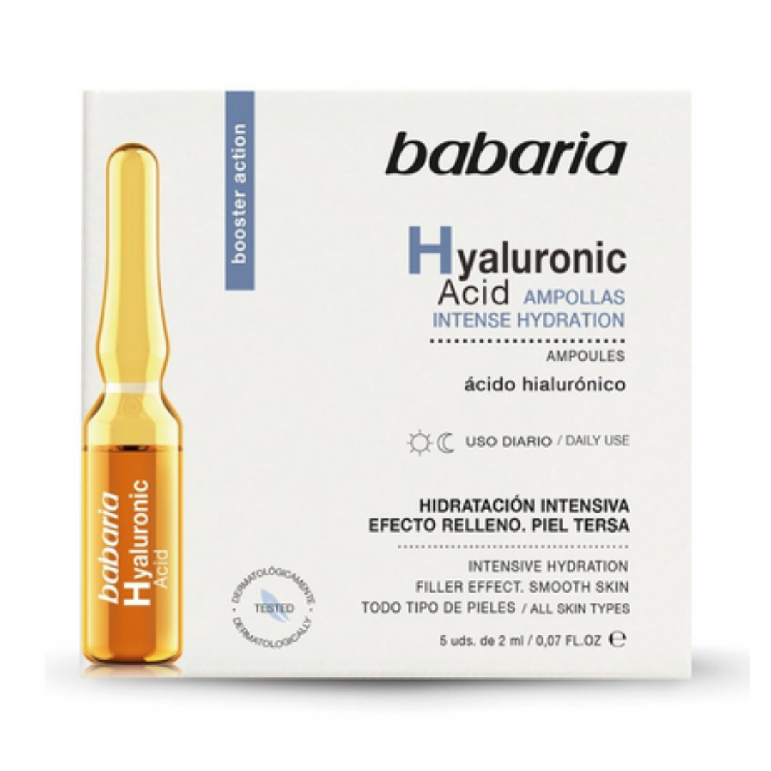 Babaria, Ampolas Faciais Ácido Hialurónico 5Uds de 2ml