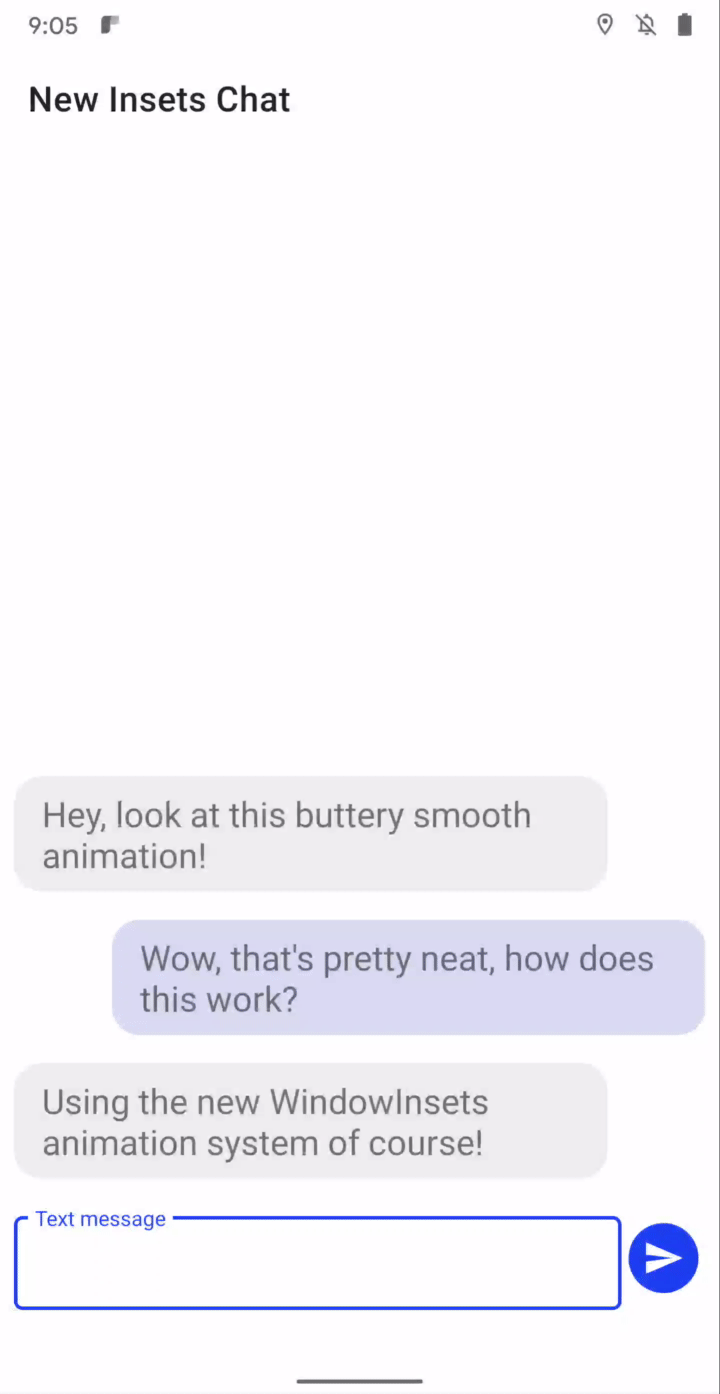 Synchronized IME transition through insets animation listener 