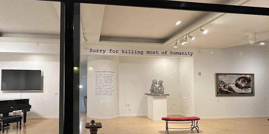 Misalignment Museum é uma instalação de arte sobre o poder da inteligência artificial para a destruição e também para o bem