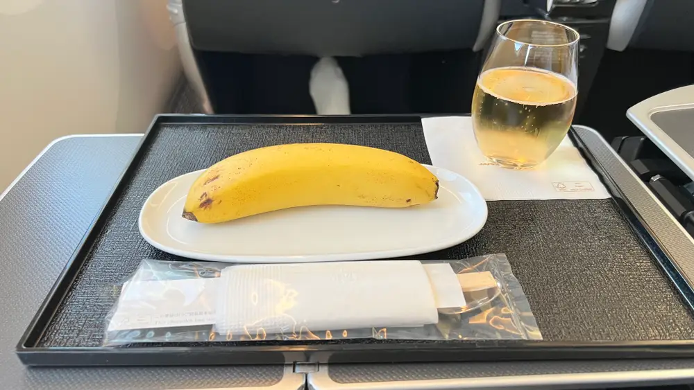 Companhia aérea serve uma banana como refeição vegan a passageiro em voo de 7 horas