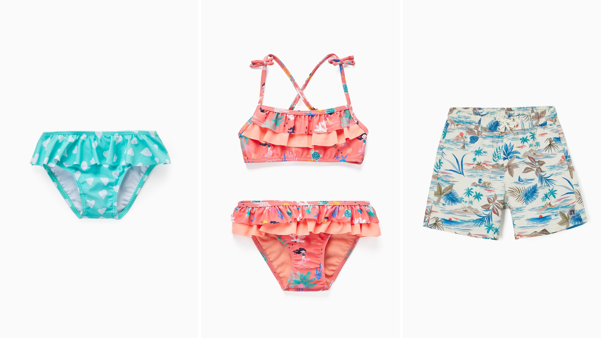 Prestes a ir de férias em família? Aqui tem 30 fatos de banho fofos para os miúdos — desde 5,99€