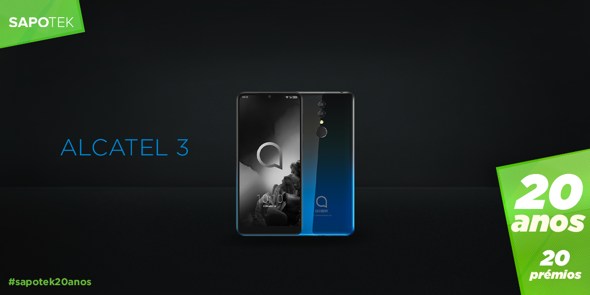 Passatempo SAPO TeK 20 anos 20 prémios: ganhe um smartphone Alcatel 3X 2019