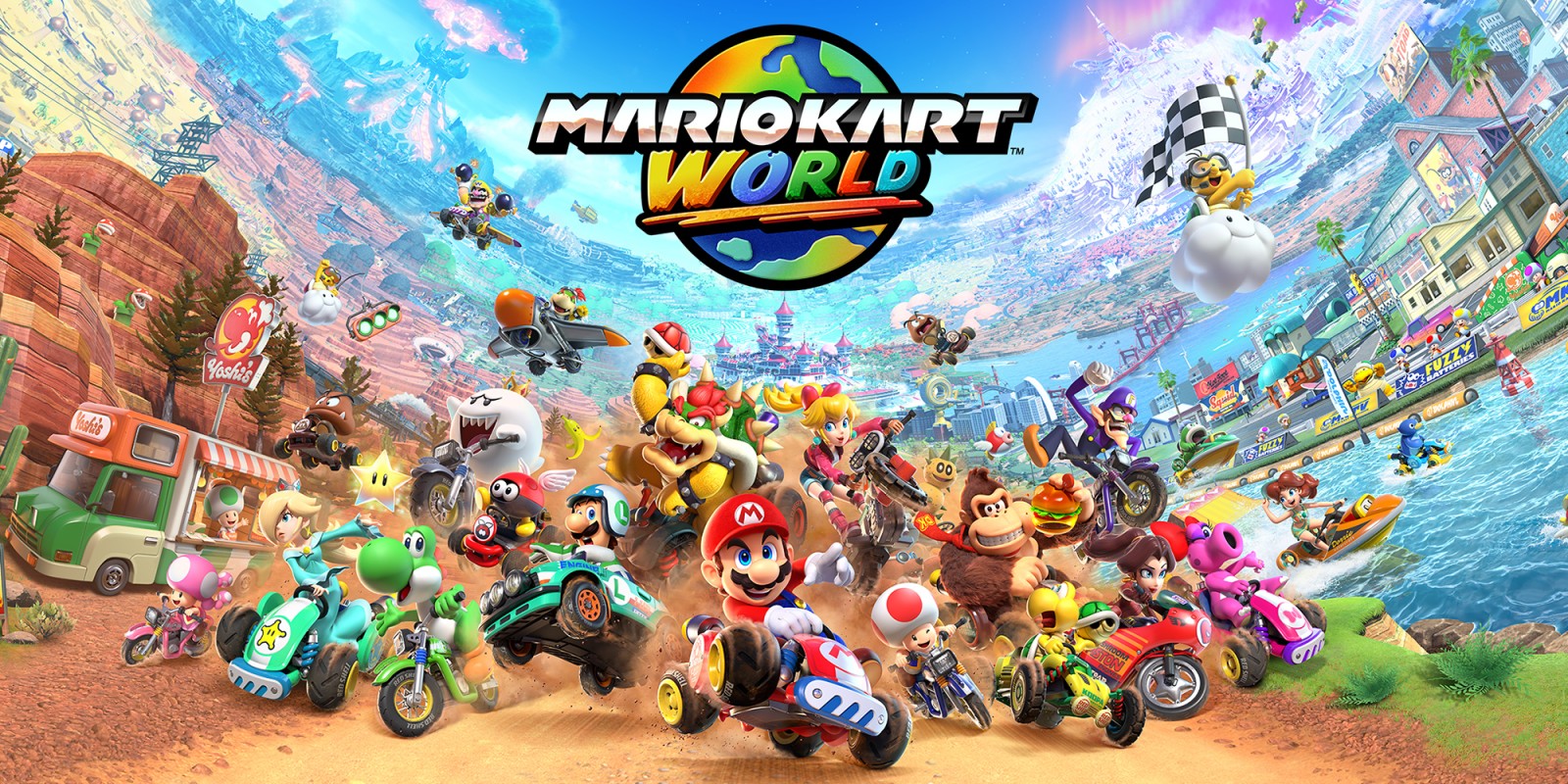 Mario Kart World tem novos modos de jogo e um mundo aberto à exploração