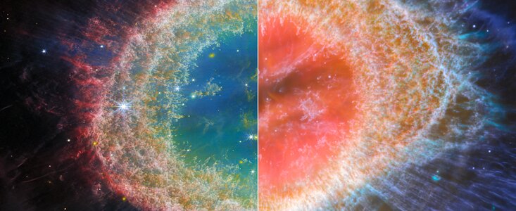 Supertelescópio James Webb capta mais detalhes da Nebulosa do Anel e do seu formato em donut distorcido