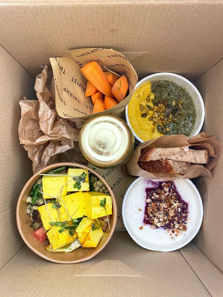 The Therapist. Há comida saudável e saborosa para comprar e levar