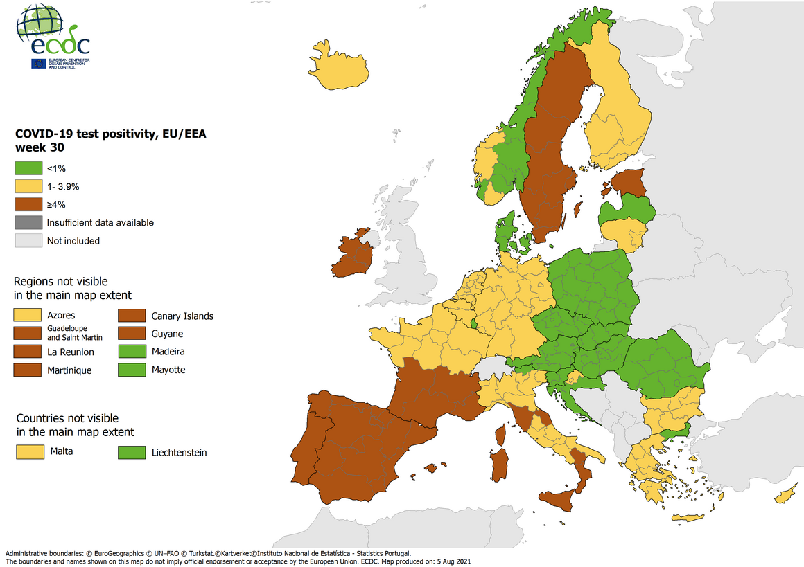 Portugal continua pintado a vermelho no mapa da COVID-19. Espanha e sul de  França mais graves - Ciência - SAPO Tek