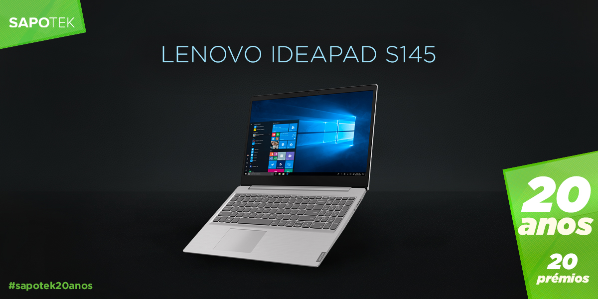 Passatempo SAPO TeK 20 anos 20 prémios: ganhe um Lenovo IdeaPad S145