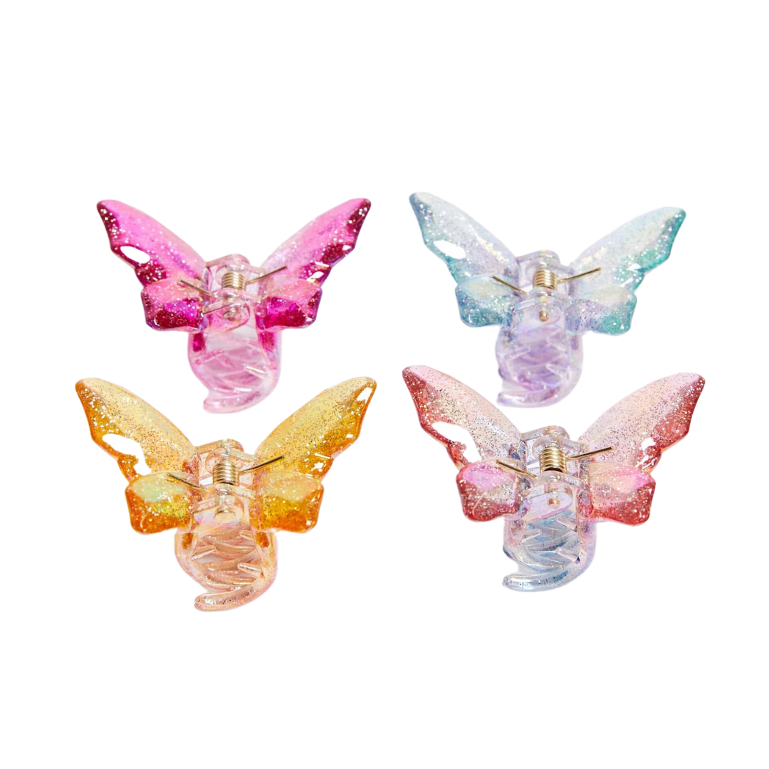 Bershka, Conjunto de 4 travessões borboletas cores