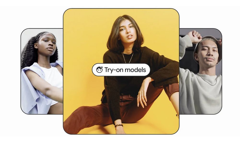 Google tem um provador virtual com IA onde 80 modelos podem vestir peças de roupa por si