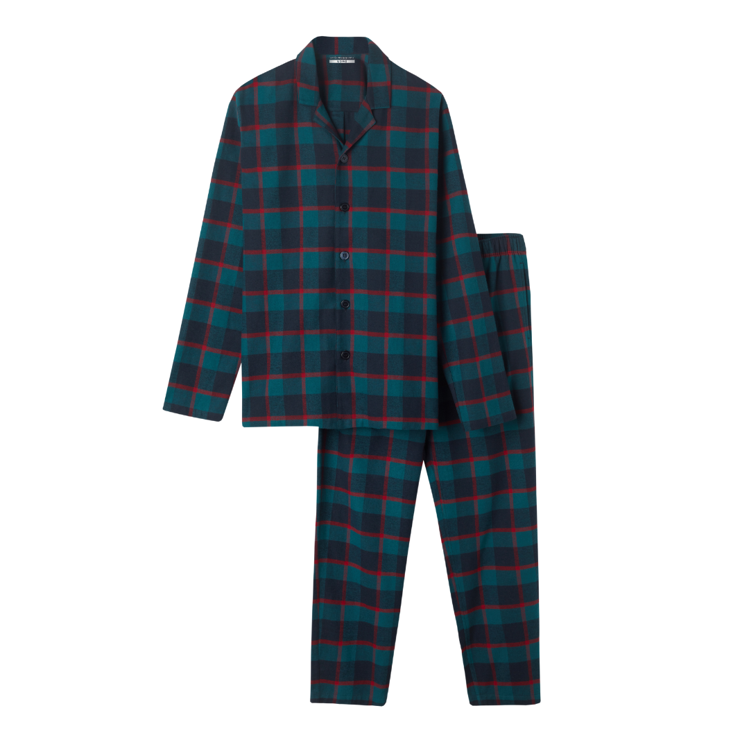 Intimissimi Uomo, Pijama Comprido em Tela Escovada Padrão Xadrez