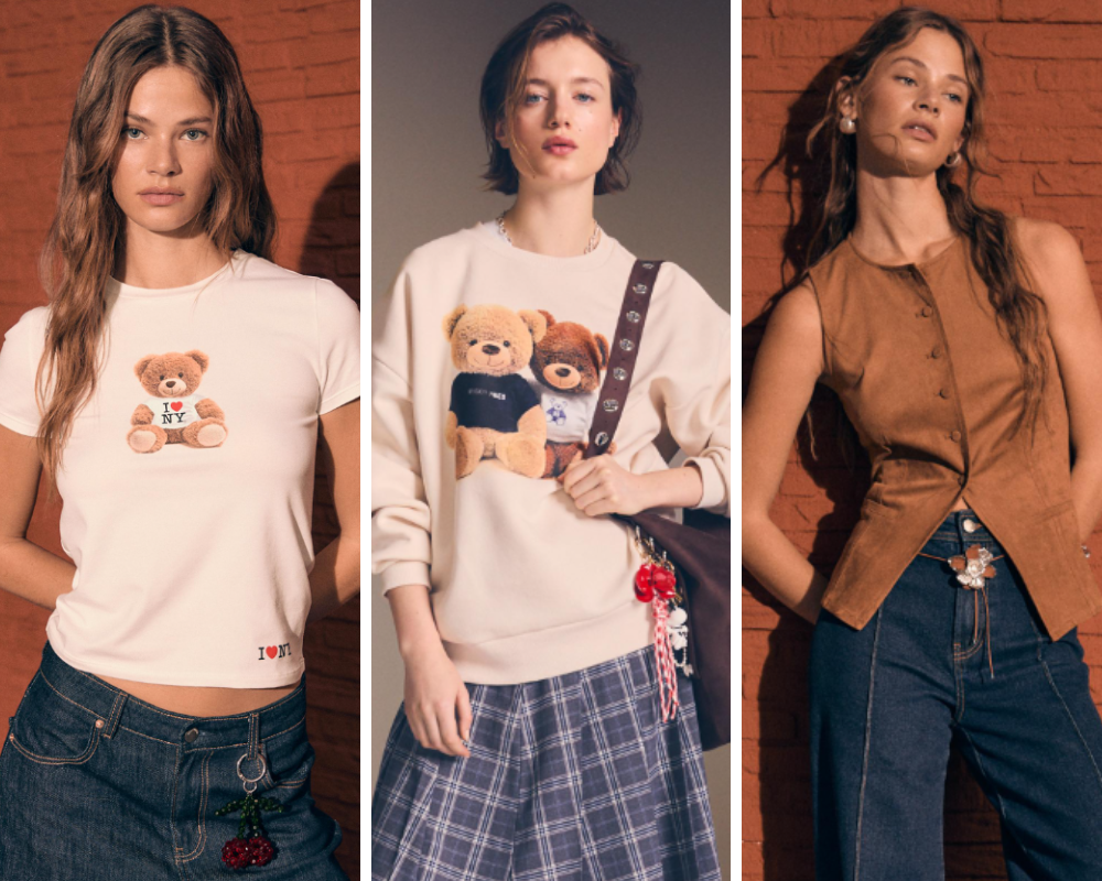 Ursos fofinhos, ganga e camurça. A nova coleção da Stradivarius é perfeita para o Dia dos Namorados