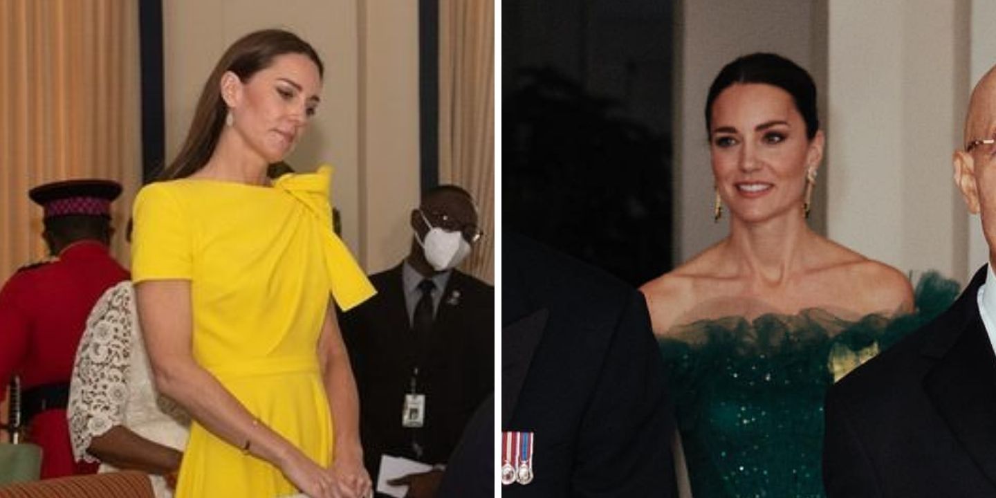 Amarelo de dia, verde à noite. Kate Middleton deslumbra com as cores da Jamaica