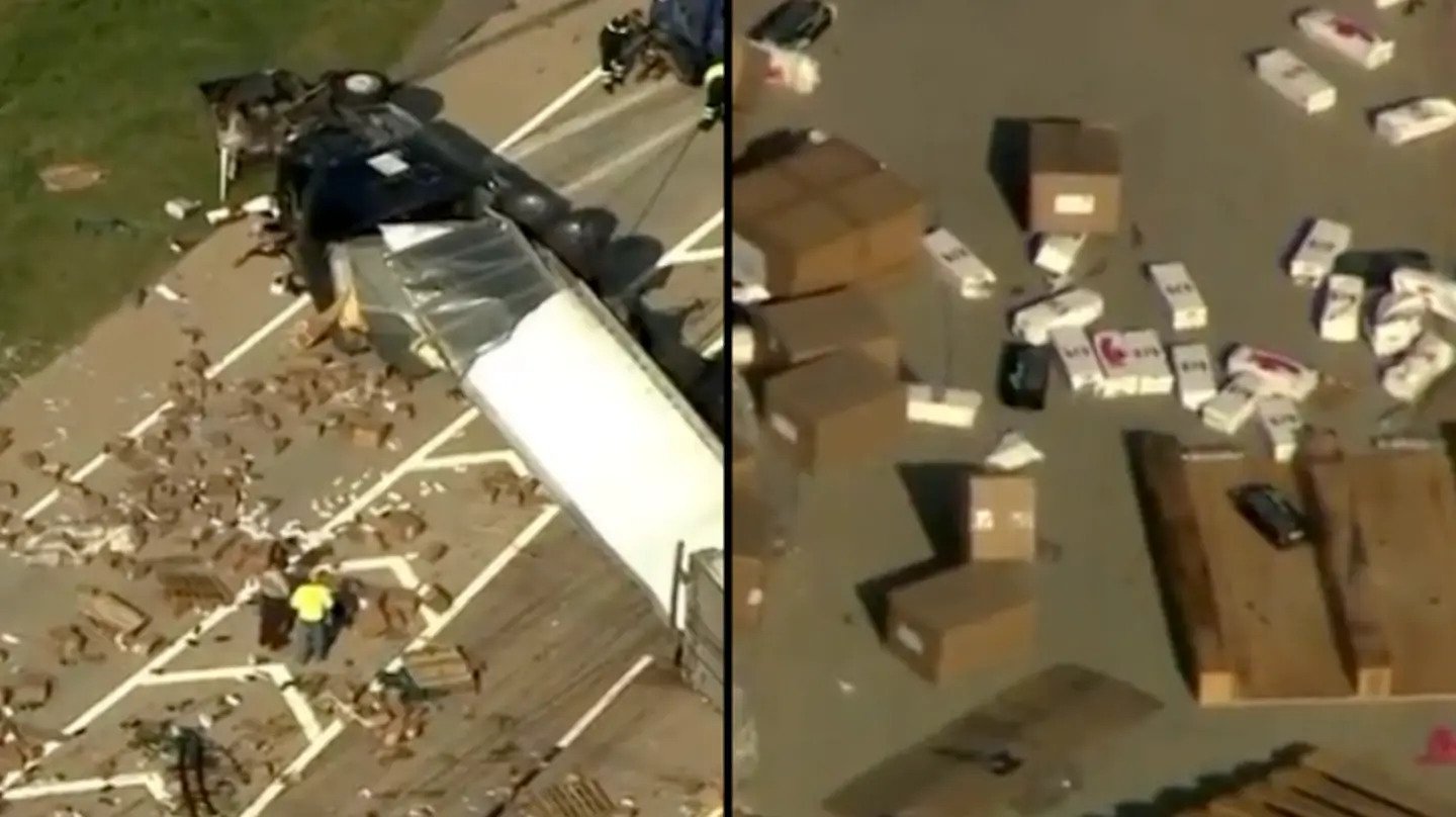 Camião despista-se e espalha milhares de vibradores e lubrificantes pela auto-estrada