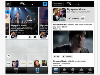Rádio e GIFs animados na nova aplicação móvel do Myspace