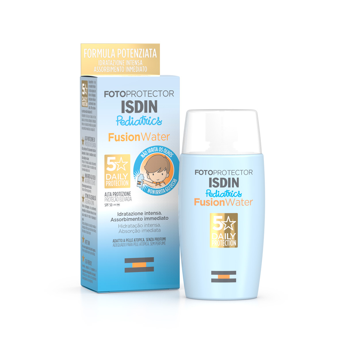ISDIN, Fotoprotector Fusion Water Pediatrics SPF 50
